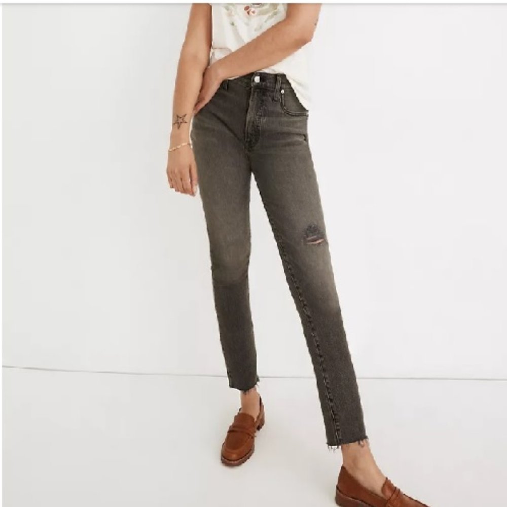 NWT Madewell The Perfect Vintage Jean in Cosner Wash: Knee-Rip Edition